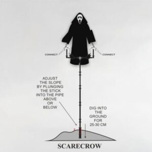 Scarecrow Decoration,DIY Ghostface Scarecrow,wonderful scarecrow,scarecrow,Screaming Scarecrow For Garden