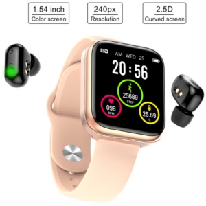 Smart Watch with Wireless Bluetooth Earbuds