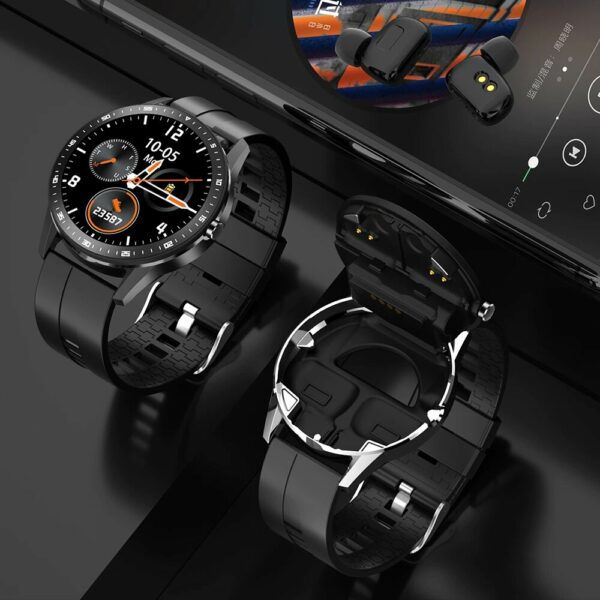 Smart Watch with Wireless Bluetooth Earbuds