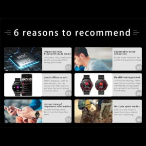 Smart Watch with Wireless Bluetooth Earbuds