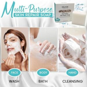 100g Silk Protein Skin Repair Facial Cleaning Soap