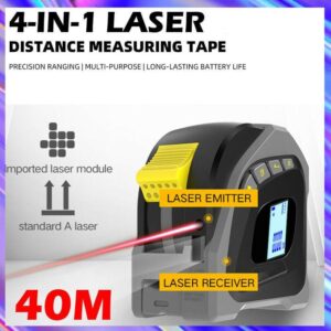 4 yn 1 Waterproof Digital Laser Tape Measurer