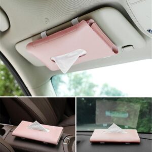 Car Sun Visor Leather Tissue Box
