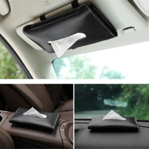 Car Sun Visor Leather Tissue Box