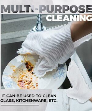 Fish Scale Cleaning Duster Gloves