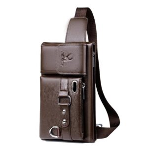 Leather Sling Crossbody Chest Waist Bag