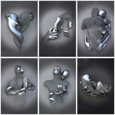 Love Heart Gray - 3D Art Wall