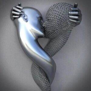 Love Heart Gray -3D Art Wall