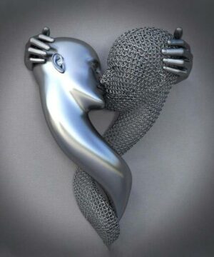 Love Heart Gray -3D Art Wall
