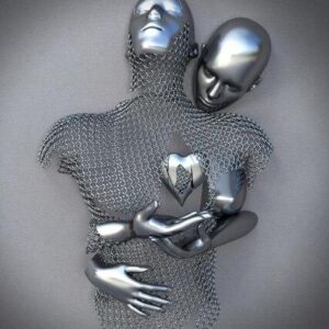 Love Heart Gray -3D Art Wall