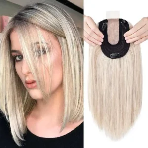 Natural Remy Human Straight Hair Topper