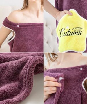 Quick Dry Absorb Water Wearable Bathrobes
