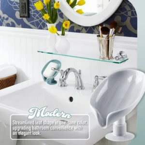 Self-Draining Leaf-Shaped Soap Holder