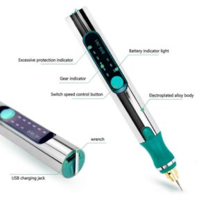 Wood Carving Drill Bit & Cordless Engraving Pen set
