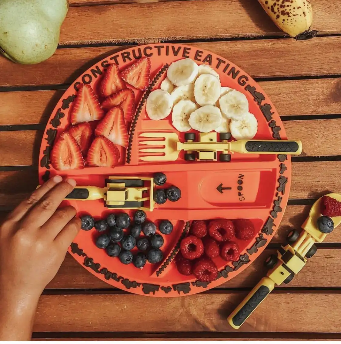 Construction Plate and Utensils
