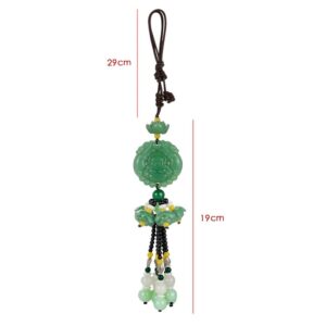Alternative view of Green Jade Car Car Hanging Charm