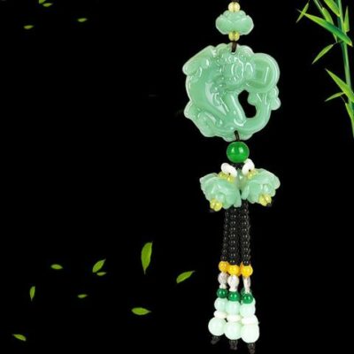 Green Jade Car Car Hanging Charm