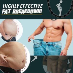 Obsidian Black Mens Slimming Necklace