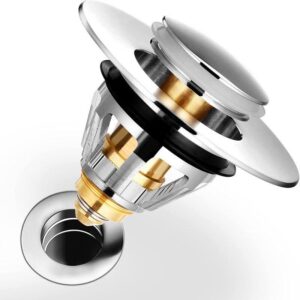 Universal Basin Pop-up Drain Filter Metal Bounce Core