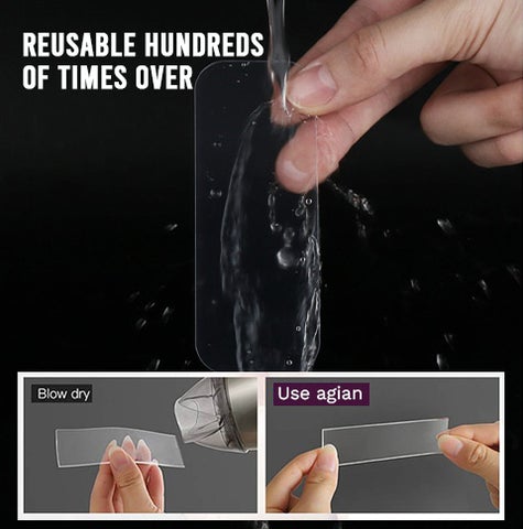 60 PCS Reusable Waterproof Double Sided Adhesive Tape