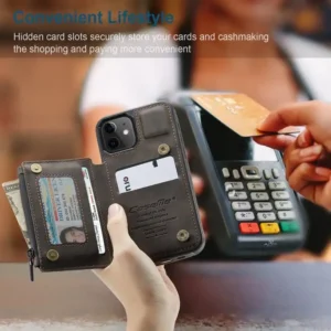 CaseMe Genuine Leather Phone Wallet Case