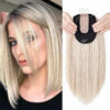 New In Winter Straight Remy Human Hair Topper