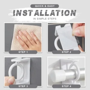 Self Adhesive Rotating Rod Brackets