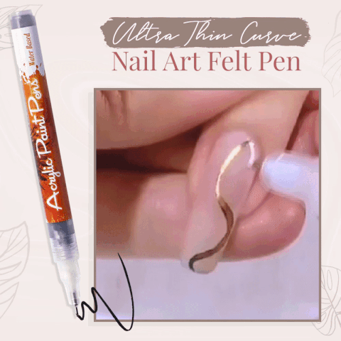 Ultra Thin Curve Manicure Felt Pen