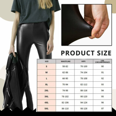 2022 S-shaped PU Leather Leggings