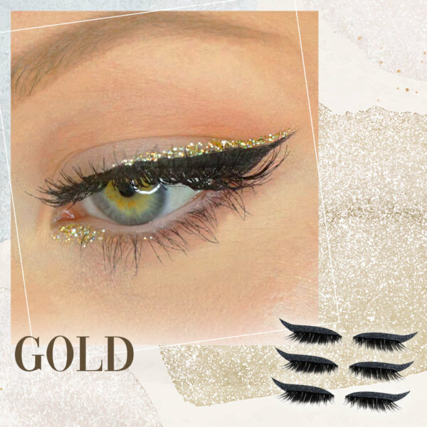 4D Glitter Reusable Eyeliner and Eyelashes Stickers