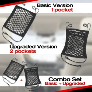 Car Seat Gap Elastic Mesh Handbag Holder