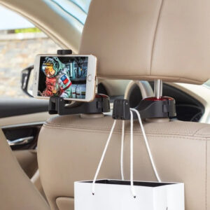 Car Seat Rear Hook with Mobile Phone Holder