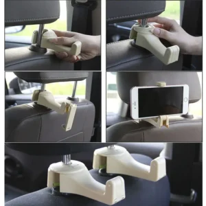 Car Seat Rear Hook with Mobile Phone Holder