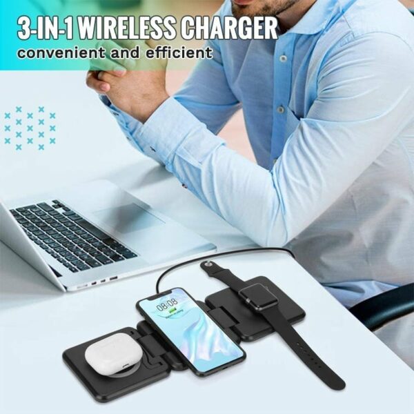 Foldable 3-in-1 Wireless Charger