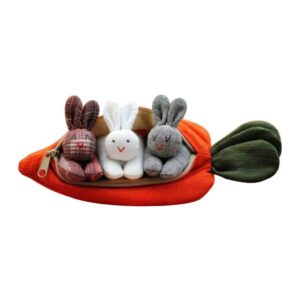 Hide-and-Seek Bunnies in Carrot Pouch