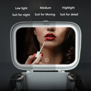 LED Light Makeup Storage Mirror