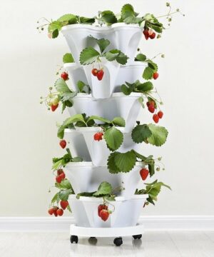 Layered Superimposed Vegetable and Fruit Cultivation Pots