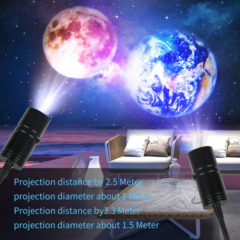 Moon Earth Projection Led Lamp