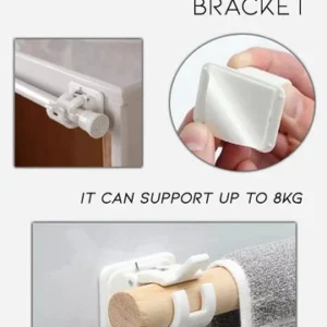 Nail-free Adjustable Rod Bracket Holders
