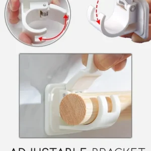Nail-free Adjustable Rod Bracket Holders