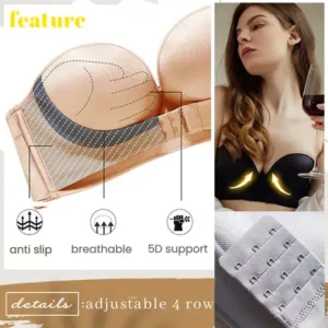 Premium Strapless Front Buckle Lift Bra