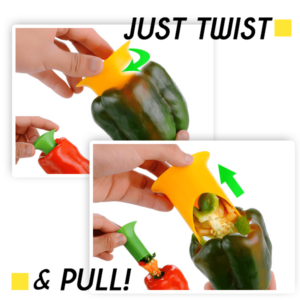 Push-n-Twist Pepper Corer