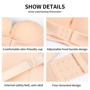 Strapless Front Buckle Lift Bra