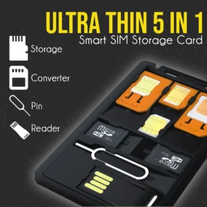Ultra Thin 5 in 1 Smart SIM Storage Card