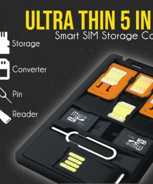Ultra Thin 5 in 1 Smart SIM Storage Card
