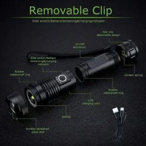 Waterproof Laser Military Flashlight