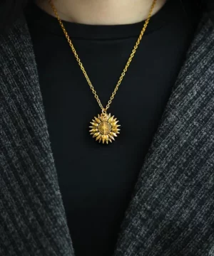 You Are My Sunshine Sunflower Necklace