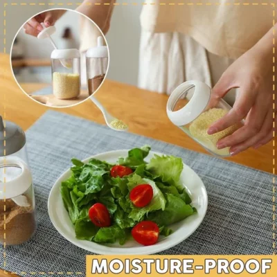 2 in 1 Sauce Seasoning Jar with Spoon