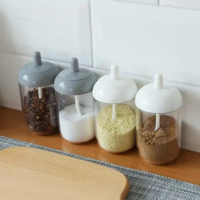 2 in 1 Sauce Seasoning Jar with Spoon