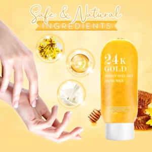 24K Gold Honey Peel Off Hand Wax